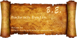 Bachrach Evelin névjegykártya